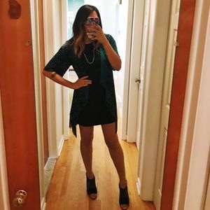 NWOT LuLaRoe velvet Monroe coverup with fringe